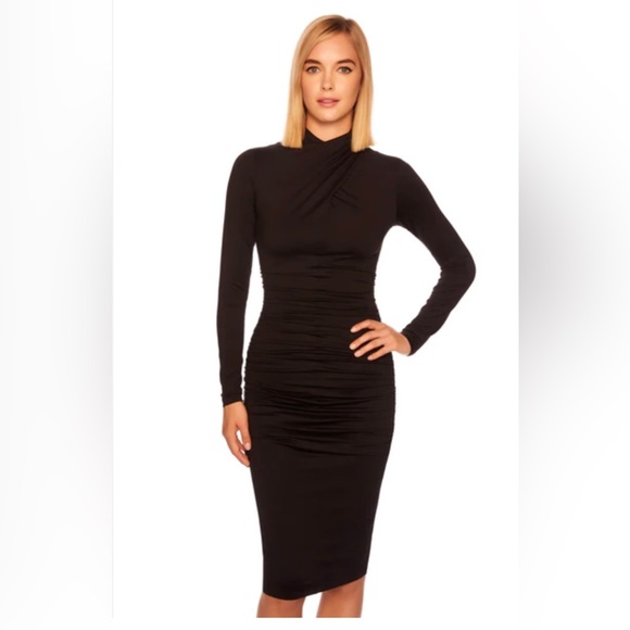 NWT Susana Monaco criss cross mock long sleeve dress size XS revolve - Picture 5 of 5